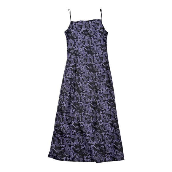 Dragon Dresses & Skirts - ARDENE Dragon Print Shiny Faux Silk Satin Long Slip Dress Womens Medium